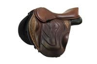 17” Jumping Saddle In Nutmeg With Jumping Fixed Block – 2” Flaps
